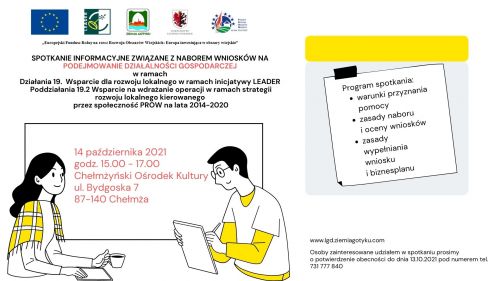 spotkanie informacyjne związane z naborem wniosków na podejmowanie dz. g.