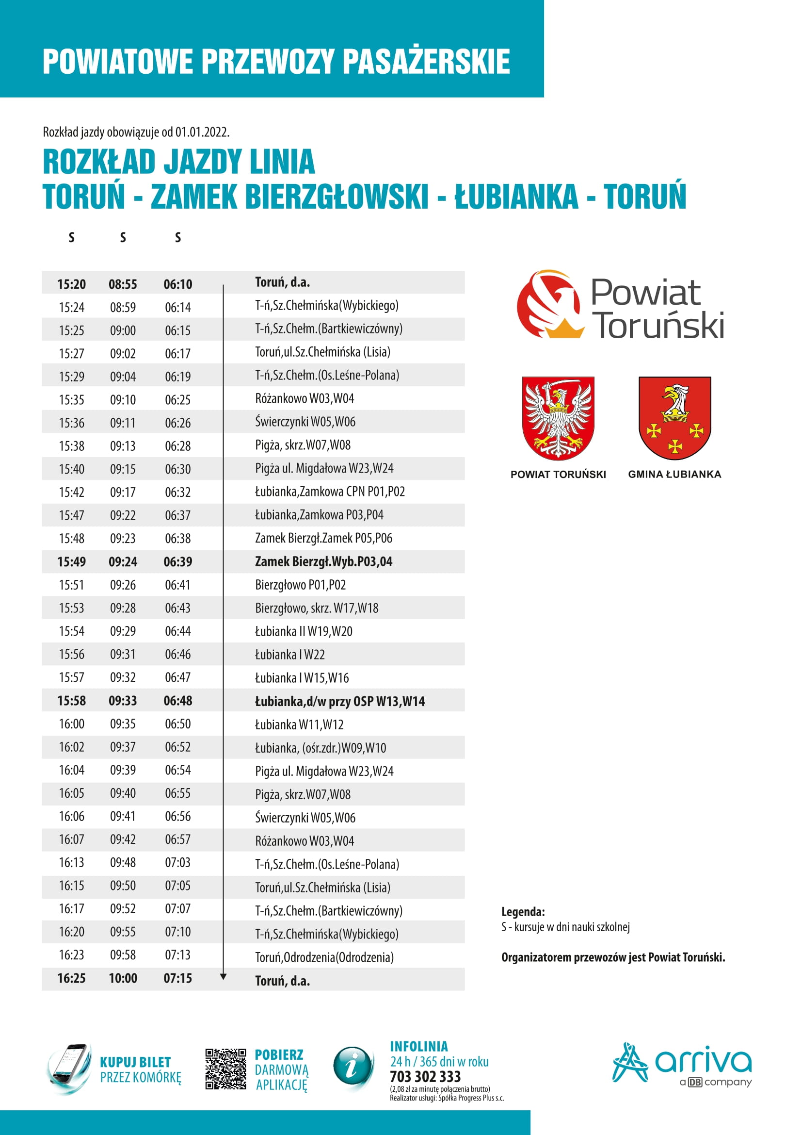 2. RJ Linia Toruń - Zamek Bierzgłowski - Łubianka - Toruń od 01.01.2022-1