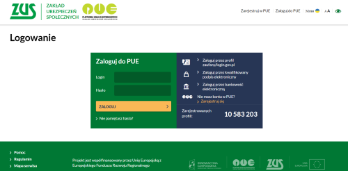 zdjęcie -PUE ZUS