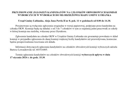 zasady zgłaszania kandydatów