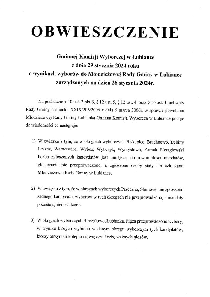 obwieszczenie