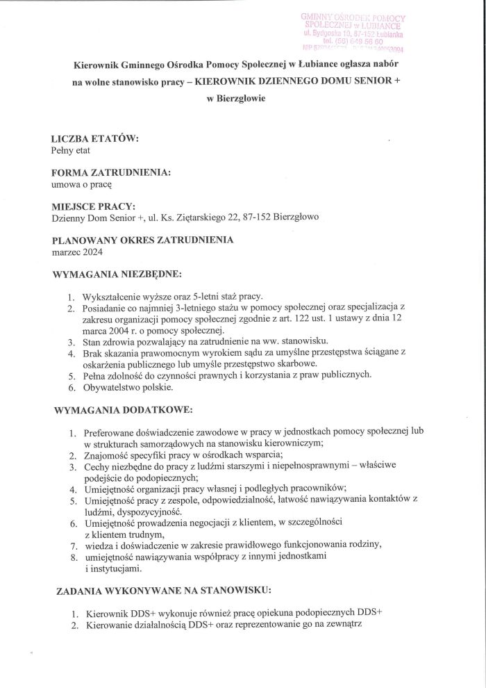 ogłoszenie