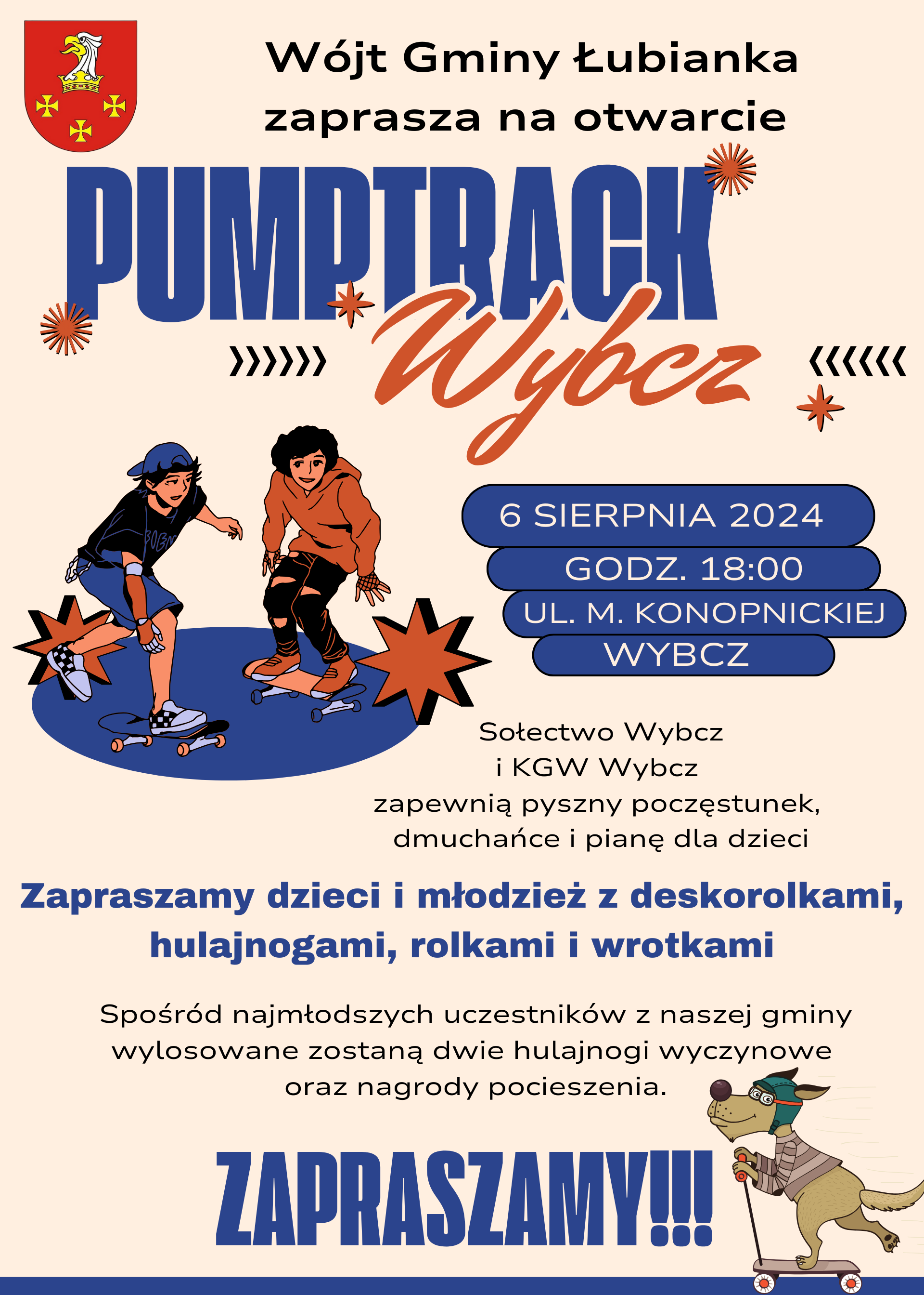 Otwarcie pumptrack w Wybczu