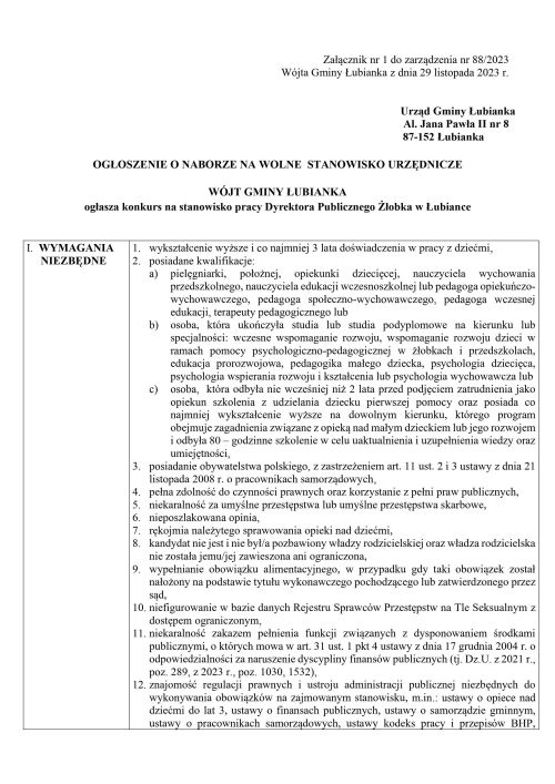 ogłoszenie