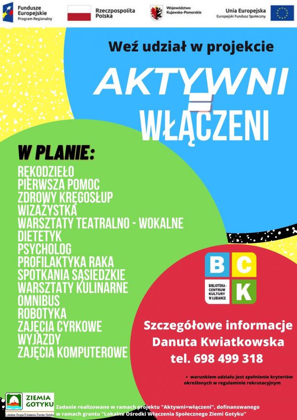 PLakat promujący projket Aktywni