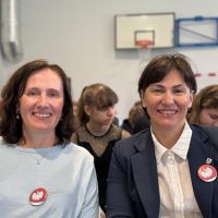 Uczestnicy debaty w Wybczu