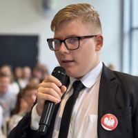 Uczestnicy debaty w Wybczu