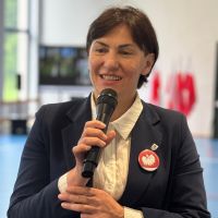 Uczestnicy debaty w Wybczu
