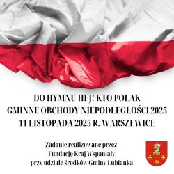 Zaproszenie na obchody 11 listopada w Warszewicach