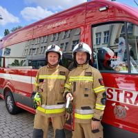 Przekazanie wozu strażackiego dla OSP Łubianka