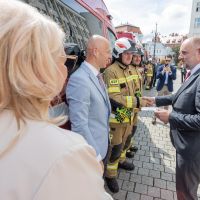 Przekazanie wozu strażackiego dla OSP Łubianka, fot. Mikołaj Kuraś UM