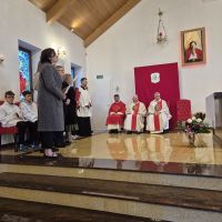 Zdjęcia z 19.10.2025 r. - msza św. odpustowa w kościele w Łubiance pod przewodnictwem biskupa Arkadiusza Okroja