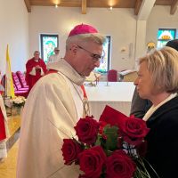 Zdjęcia z 19.10.2025 r. - msza św. odpustowa w kościele w Łubiance pod przewodnictwem biskupa Arkadiusza Okroja