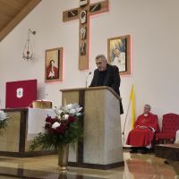 Zdjęcia z 19.10.2025 r. - msza św. odpustowa w kościele w Łubiance pod przewodnictwem biskupa Arkadiusza Okroja