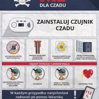 Grafiki dotyczące zasad biezpieczeństwa zimą