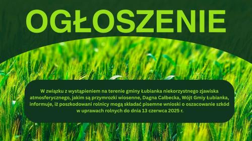 Oszacowanie szkód w uprawach rolnych