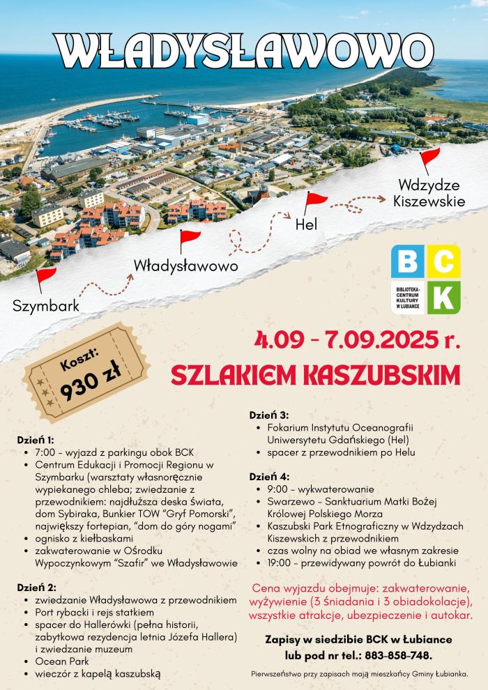 Nadmorskie pożegnanie lata - wyjazd do Władysławowa