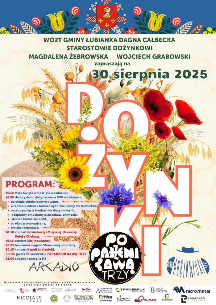 Zaproszenie na dożynki 2025