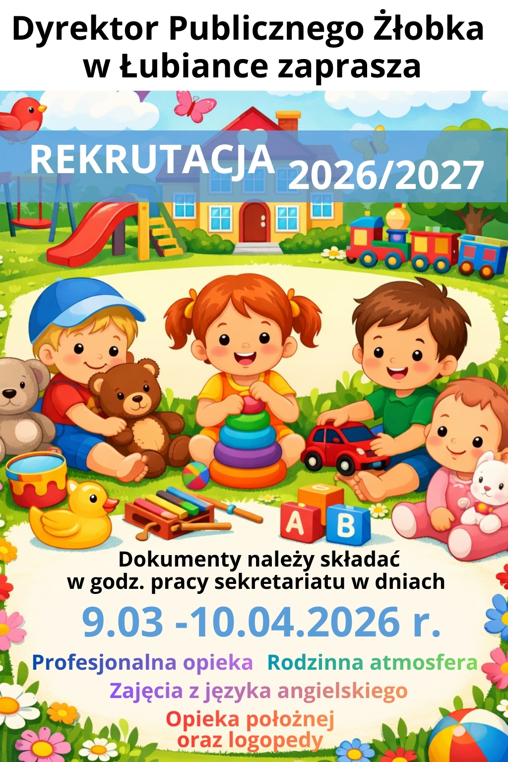 Rekrutacja do żłobka 2026/2027